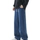 thumbnail image 5 of Pantalones de mezclilla rectos con bolsillos y estampado degradado vintage para hombre, 5 of 5