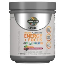Garden of Life SPORT Organic Plant-Based Energy & Focus, Blackberry Cherry, 40 Servings
