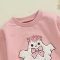 thumbnail image 3 of Newborn Halloween Outfit Baby Boy Girl Ghost Sweatshirt Romper Spooky Season Bubble Bodysuit Infant Fall First Halloween Costume, 3 of 8