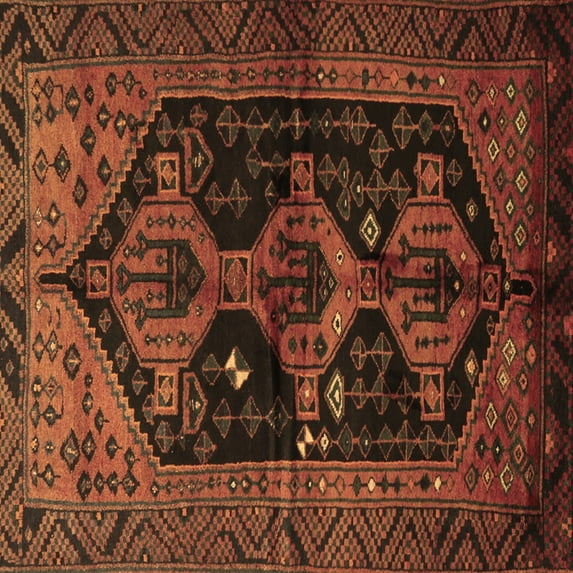 Ahgly Company Indoor Square Persian Brown Traditional Area Rugs, 6' Square
