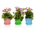 thumbnail image 5 of Plastic Plants Pots Gardening Flower Pot with Drainage and Saucer, Set of 8, 5 of 5