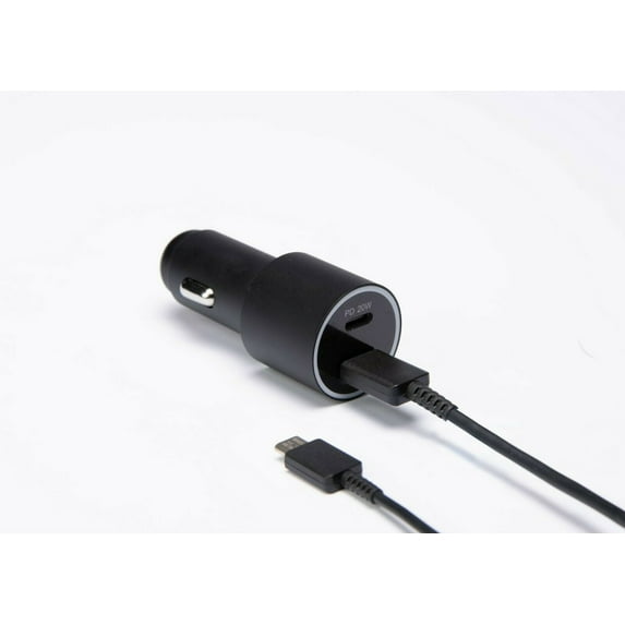 Super Fast Charging DUAL USB C Port 45W (20W + 25W) Compatible with T-Mobile REVVL 6 Pro Super Fast Car Charger USB C Kit, Dual Ports PPS 45W Super Fast Car Charger - Black