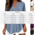 thumbnail image 2 of Paiwinds Women's Linen V-Neck Top with 3/4 Sleeves, Casual Loose Fit Button Front Blouse with Pockets, Solid Color Summer Tunic for Ladies, 2 of 9