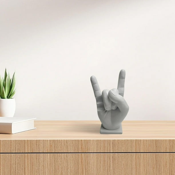 Soporte creativo para baquetas de tambor de mano de rock, soporte de resina para baquetas, expositor de baquetas, decoración del hogar, regalo divertido para bateristas