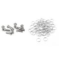 thumbnail image 1 of 10 Pcs Computer TV LCD Monitor Stand Bracket Mounting Screw M4X10Mm & 80 Pcs 10Mm Dia Silver Tone Metal Split Loop Key Rings Holders Replacement, 1 of 8