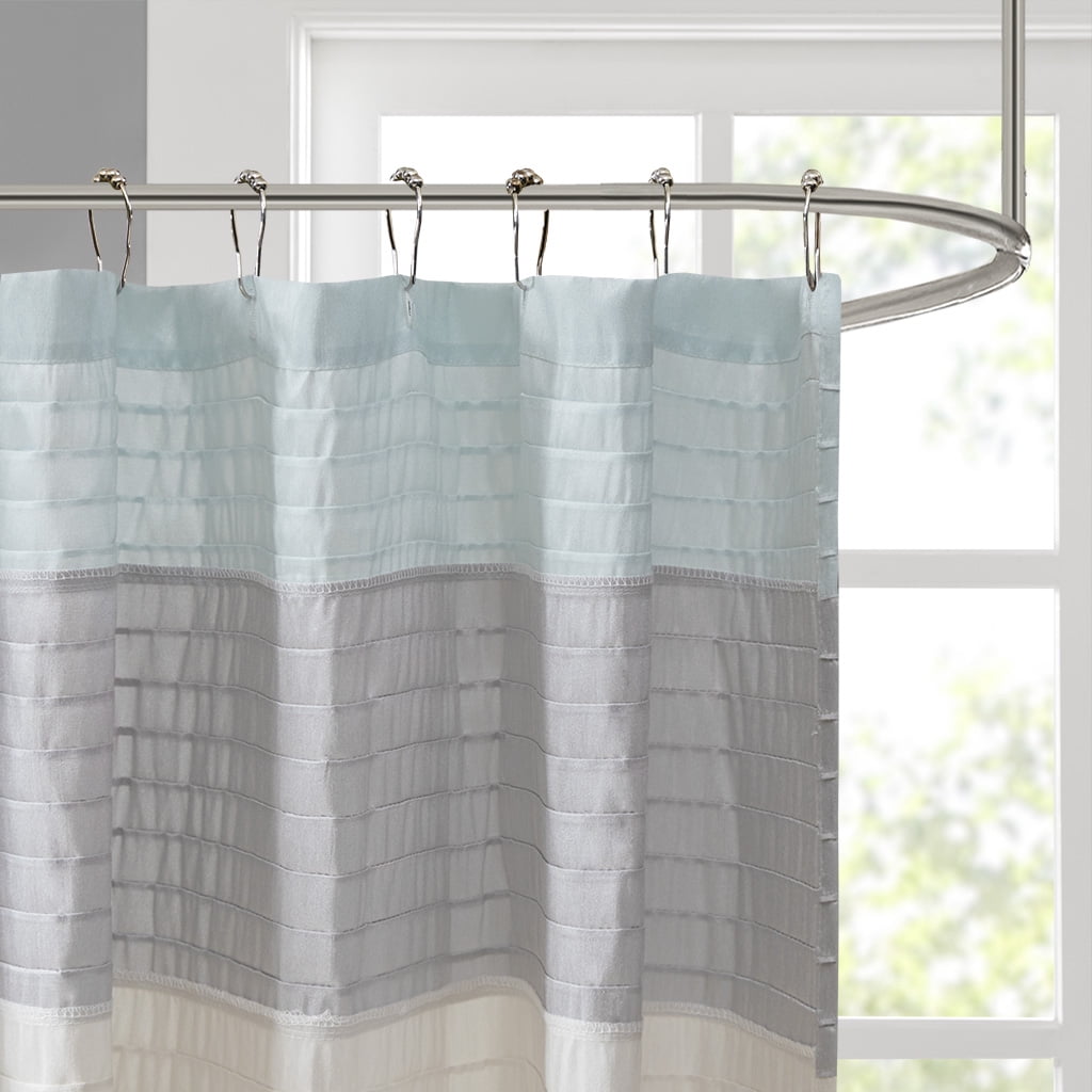Euroco Faux Silk Shower Curtain