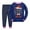 Dark Blue, variant on enyan Gi'rls Christmas Nightgowns Unisex Matching Family Christmas Pajamas Sets, Pajamas 2-Piece Long Sleeve Top & Plaid Splice Pants Light Purple,2-3 Years