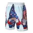 thumbnail image 6 of Uemuo Cute Gnomes in USA1 Pattern Men's Swim Trunks Hawaiian Beach Bathing Suit Swimsuits Beach Quick-Dry Shorts with Pockets-Small, 6 of 9