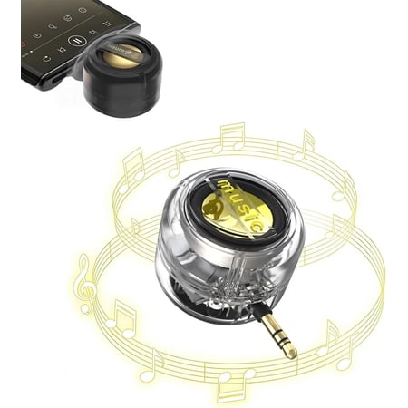 Portable 5X Speaker Amplifier–Plug & Play for Music/Calls 2026 New Cell Phone Speaker Amplifier with 3.5mm/Type-C (3.5mm Transparent)