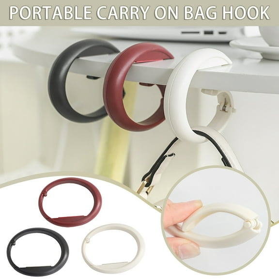 Latrodar Purse Hook for Table Backpack Hanger Desk Bag Hook Easy Installation Washroom Creative Door Hooks Small Shower Hooks for Scarves Shower Hanger New Year's Eve 1PC
