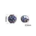 thumbnail image 6 of U8MO 5pcs 19mm Rondelle Handmade Glazed Ceramic Porcelain Loose Beads DIY Jewelry-Blue Brown, 6 of 6