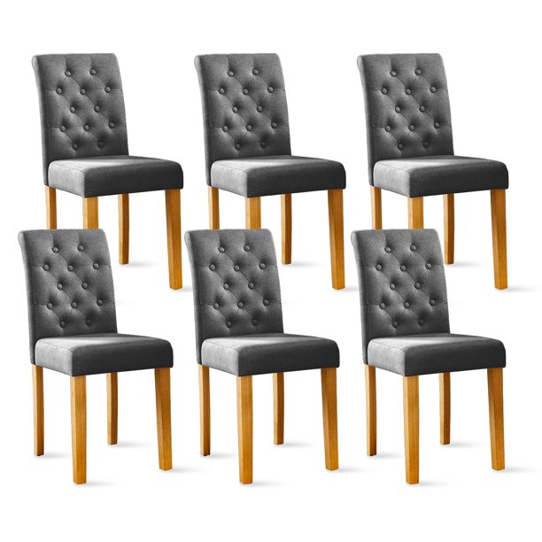 Mjkone Tufted Dining Chairs Set of 6, Modern Upholstered Dining Chairs