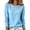 Sky Blue -BF35, variant on Dwellite Sweaters for Women Knit Cropped Crewneck Basic Trendy Fall Tops Cropped Sweater Winter Long Sleeve Dressy Top 2026 Red M
