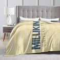 thumbnail image 4 of Millikin A University Logo Fleece Blanket, Very Soft Microfiber Flannel Blanket for Couch Warm and Cozy for All Seasons, 4 of 6