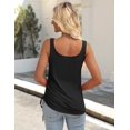 thumbnail image 4 of Pack de 2 camisetas sin mangas Zeagoo para mujer, verano 2025, sin mangas, cuello en U, 4 of 5
