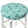 thumbnail image 3 of Lsque Hawaiian Style Round Bar chair cushion covers Velvet Fabric Premium Comfort Protects from Scratches and Stains for 14-17 Inch Chair- 14 inch, 3 of 7