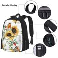 thumbnail image 3 of Disketp Sunflowers Leaves And Birds Mochila Estampada de Gran Capacidad con Lonchera y Estuche, Set de 3 Piezas para Estudiantes, 3 of 7