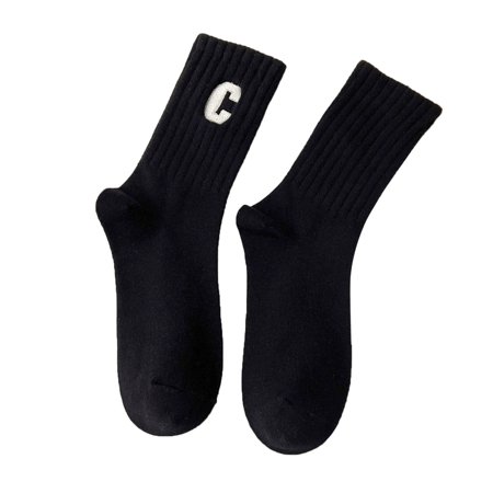 

Stockings Ladies Combed Cotton Embroidered Letter Big C College Style Sports Socks Socks Gift on Clearance