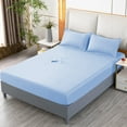 thumbnail image 6 of Vacemry Under $5 Fitted Bed Sheet, Full Encasement Mattress Protector with Skirt, Anti Slip Bottom Elastic Corner, Washed Cotton Feel Bedding Cover, 6 of 6