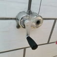 thumbnail image 4 of OUNONA Six-Tooth Hole Clothes Hanger Handle Silver Reusable Plastic Manual Crank Operation Various Locations 1Set, 4 of 8