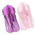thumbnail image 4 of 2pcs Mens Soft Sedoso Durag Headwrap Bufanda Bandana Turbante Beanie Pirate Rosa + Morado, 4 of 5