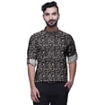 thumbnail image 4 of BESTMAN Mandarin CollarÂ&nbsp;Shirt Printed Mens Short Kurta Casual Ethnic Dress, 4 of 6