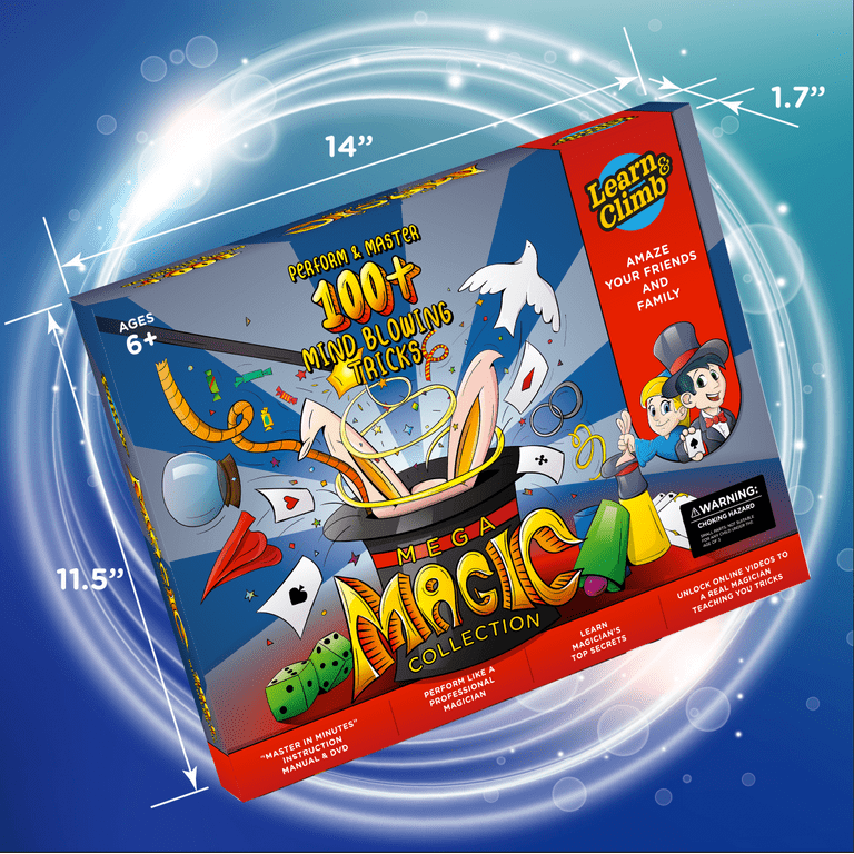 Click N' Play Magician Kit & Magic Set for Kids, Halloween Magic Trick  Games for Girls & Boys, Kids Magic Set, Over 150 Tricks, Includes Manual &  DVD