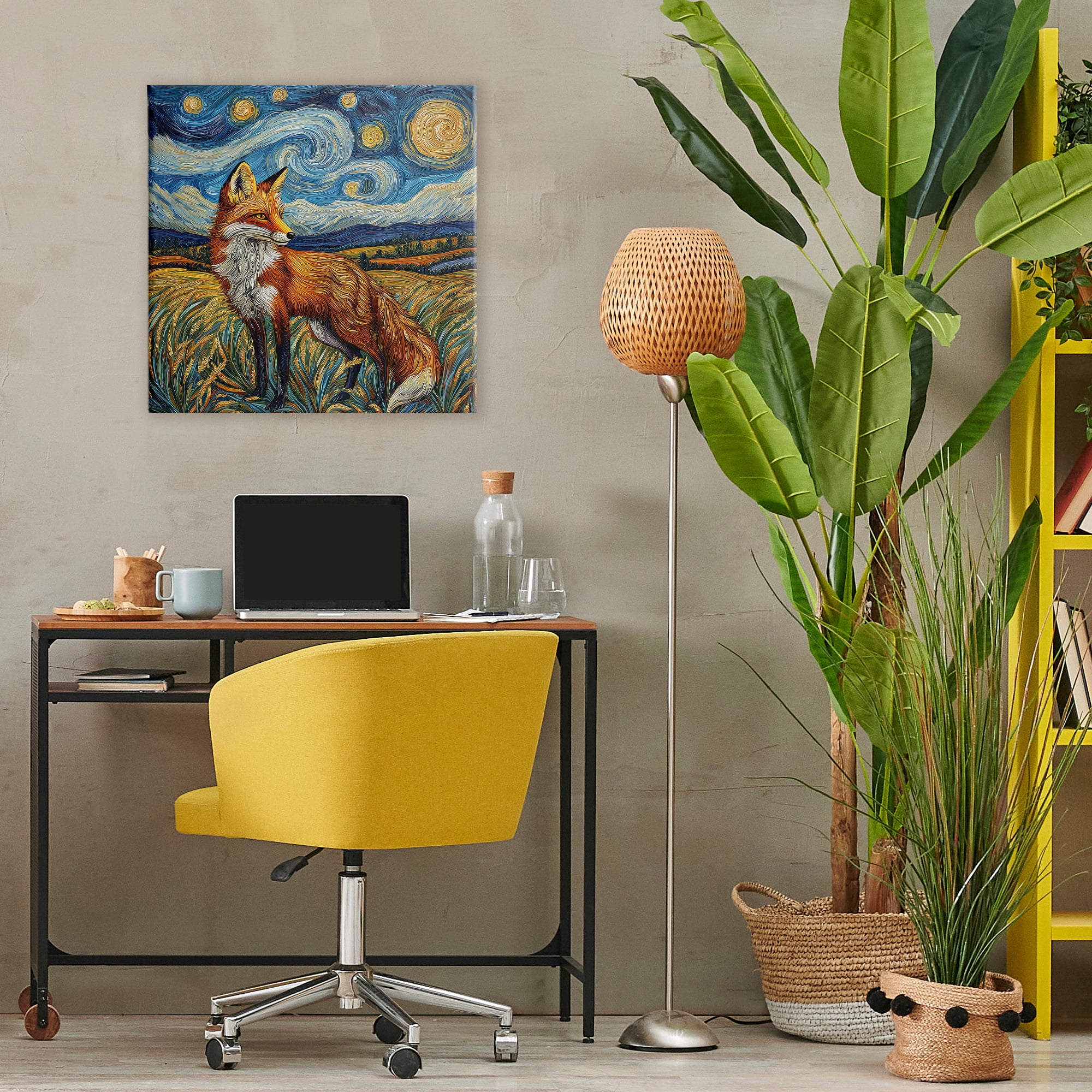 Stupell Industries Swirling Impressionist Fox Canvas Wall Art, design by The Wands Want