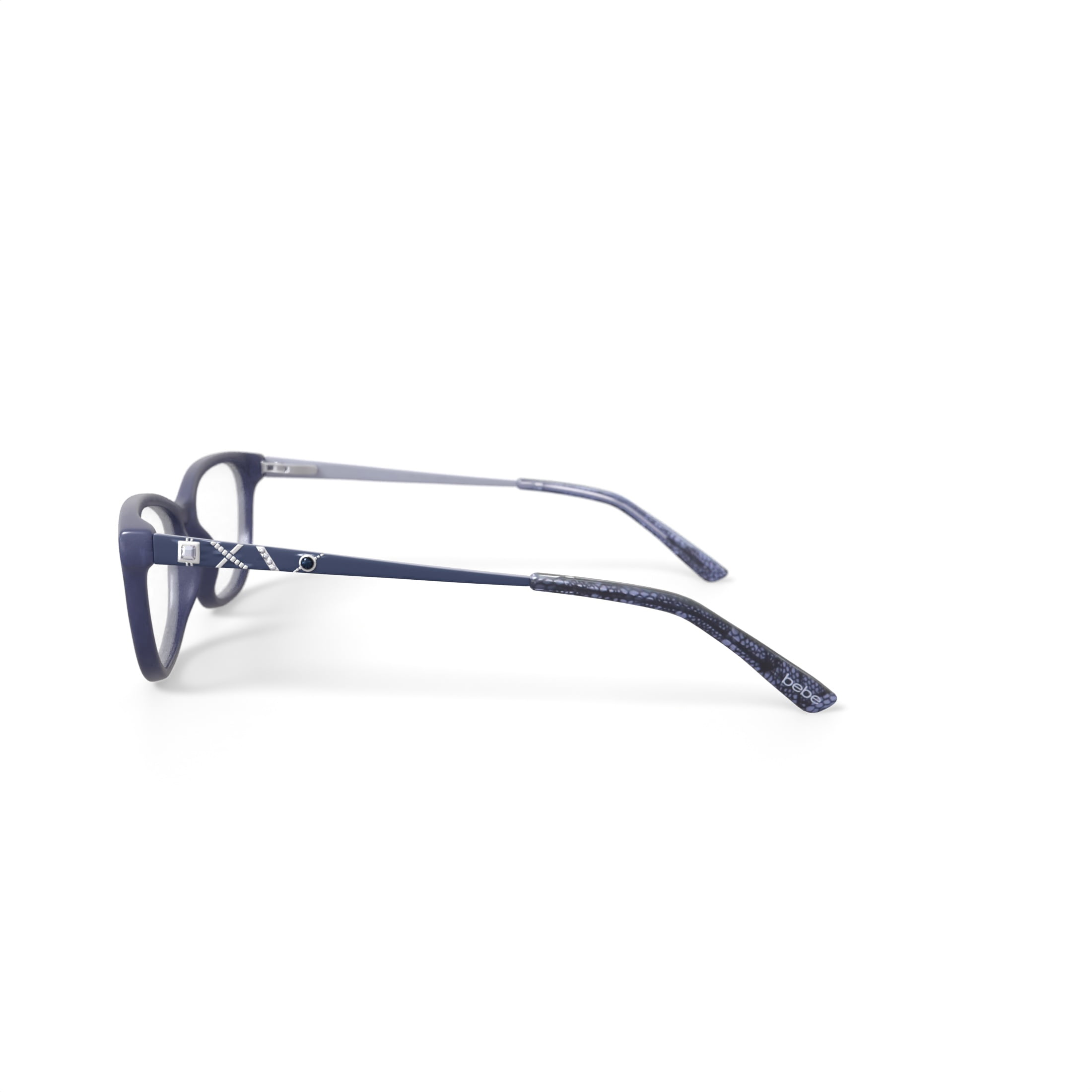 Bebe Women's BB4170 Prescription Eyeglasses with Case, Crystal Blue