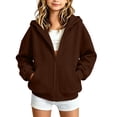thumbnail image 2 of Boys Girls Zip Up Hoodies Casual Loose Fit with Front Pockets Drop Shoulder Warm Comfortable Fabric for Fall Outdoor Activewear Kids Long Sleeve Basic Jackets, 2 of 9