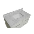 thumbnail image 4 of Hellsinki 42" Floating Wall Mounted Bathroom Vanity with White Cabinet and Carrara Marble Top, 4 of 7