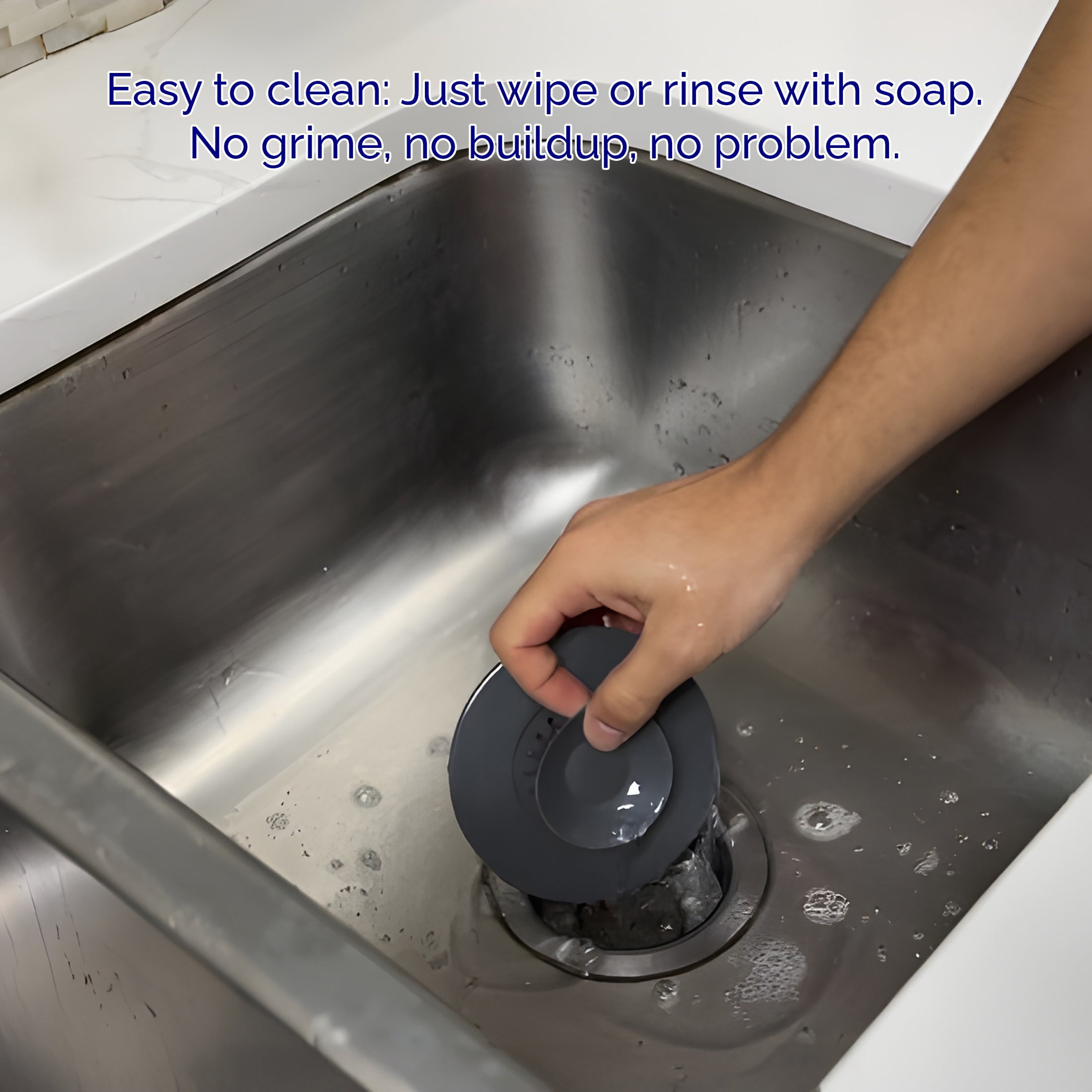 Drain Buddy 2 Pack Silicone Bathroom Drain Stopper and Hair Catcher