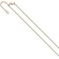 thumbnail image 2 of Sterling Silver Rose Gold-plated Adjustable 1.3mm Diamond Cut Spiga Chain - 22"- Made In Italy, 2 of 9