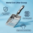 thumbnail image 4 of Cat Litter Scoop, Heavy Duty Metal Litter Scoop, Stainless Steel Scoop for Cats, Silver, 4 of 7