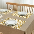thumbnail image 3 of White Yellow Flower Sunflower Pattern Summer Placemats Table Placemats Set Of 4-Linen Kitchen Washable Placemats Table Mats 11.8"x17.7" Non-Slip Heat Resistant, 3 of 6