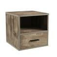 thumbnail image 5 of Lavish Home End Table Cube with Drawer, Gray, 5 of 8