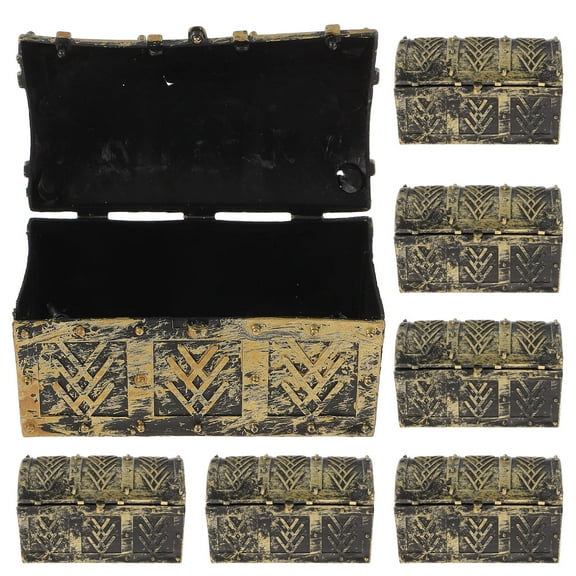 MERRYHAPY 10Pcs Toy Pirate Treasure Boxes Tiny Treasure Chest for Children Party Props and