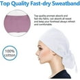 thumbnail image 5 of ICHUANYI Scrub Cap With Buttons Bouffant Hat With Sweatband for Womens and Mens, 5 of 6