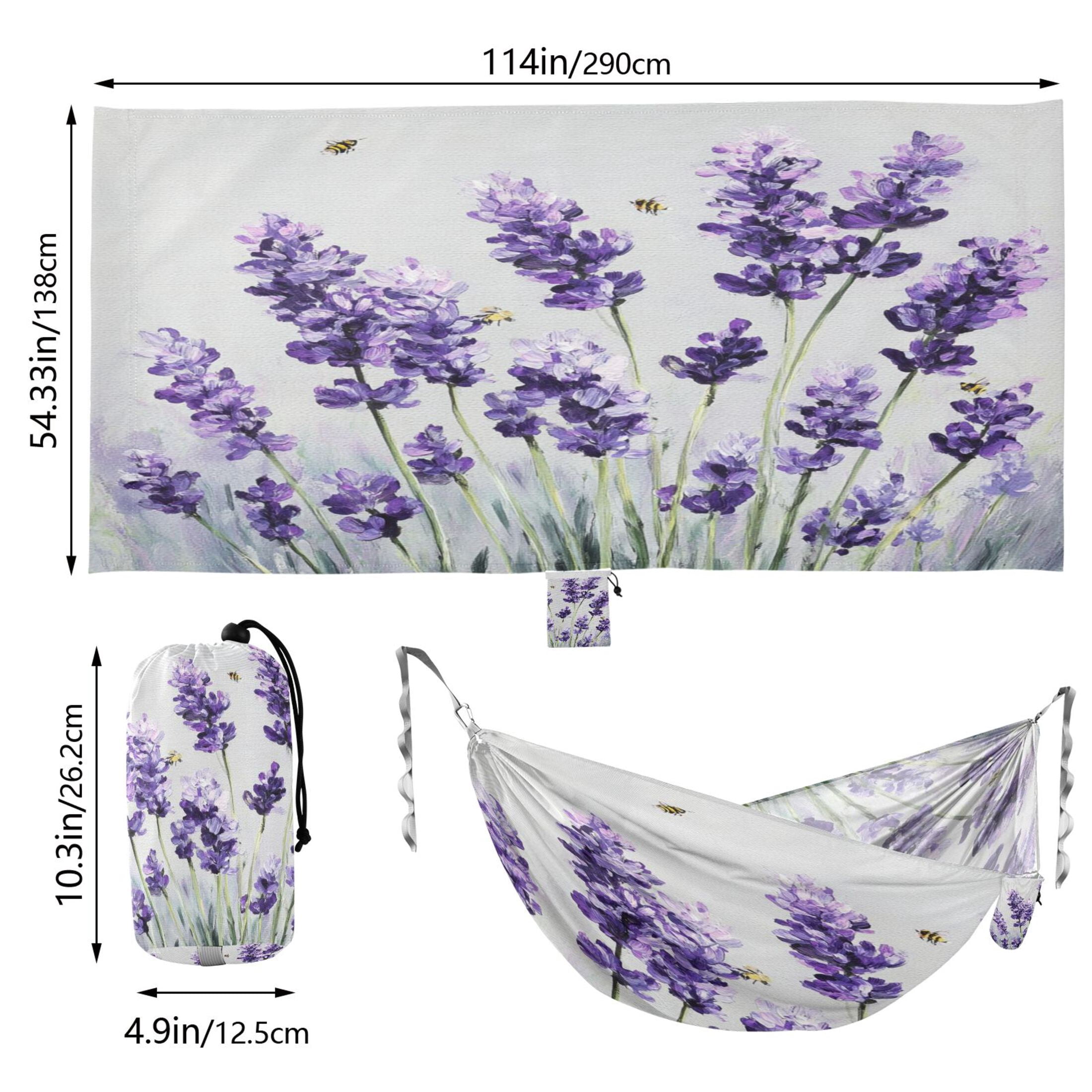Hammock Camping Hammock Nylon Portable Hammock Travel Camping Hammock Lavender Field Watercolor