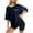 Navy, variant on BVOFAR Women's Short Sleeve Oversized T-Shirts Color Block Crew Neck Casual Tops Summer Loose Comfy Tees 2025