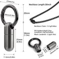 thumbnail image 2 of czcpp-Titanium Pill Case with 28'' Necklace Chain,Micro Keychain Pill Holder.Waterproof Pill Fob for Emergency Aspirin & Nitroglycerin for Travel Purse Pocket, 2 of 4
