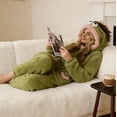 thumbnail image 4 of Unisex Plush Monster Onesie Pajamas, Ultra-Soft Flannel One-Piece Costume Loungewear, Onesie Pajamas Cozy Home Loungewear, 4 of 7