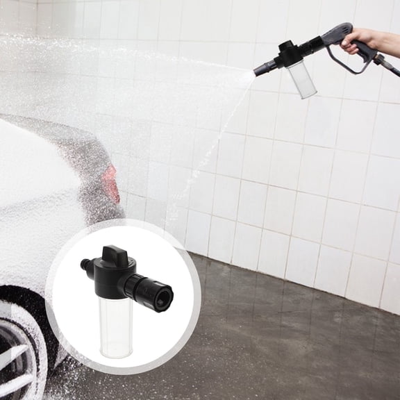 WASHWEPE 1Set Black Plastic Car Wash Foams Sprayer Connector for Comfortable Grip 15.0x11.3x5.5in