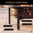thumbnail image 5 of TrumanPick 42 inch Fire Pit Outdoor with 2 Adjustable Swivel Grills, Wood Burning Fire Pits for Outside with Poker & Lid for Patio Backyard BBQ Picnic Camping Bonfire, 5 of 11