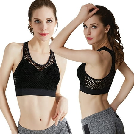 

Clearance! TIANEK Women Yoga Bralette Push Up With Steel Solid Sports Black 30*20*2