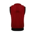 thumbnail image 3 of INSPIRE CHIC Men's Tailored Vest Hoodie Zip Up Sleeveless Drawstring Hooded Vest 38 Burgundy, 3 of 7