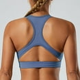 thumbnail image 4 of SwiftWear Sports Bra for Women Push Up Sports Bras Stretch Strappy Seamlesss Workout Top Padded Deep V-Neck Triangle Bralettes with Support Gym Bras Blue ,S-XL, 4 of 7