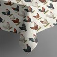 thumbnail image 5 of Rooster and Grass Cream Pattern Square Tablecloth, Waterproof Wipeable Spillproof Washable Table Cover for Home Kitchen Party and Daily Decor 42"x42", 5 of 6