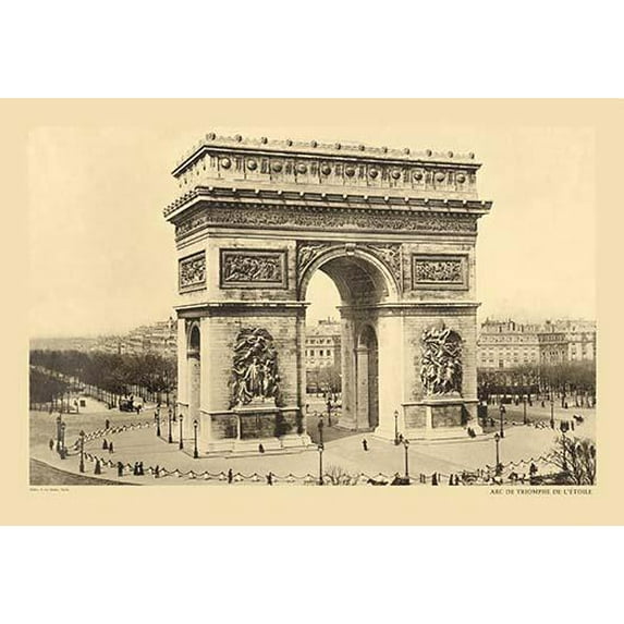Triumphal Arc (Etoile Place)- Fine Art Canvas Print (20" x 30")