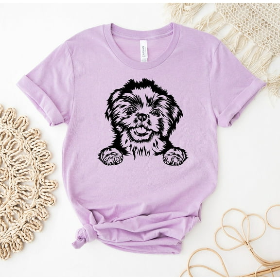 Shih Tzu Women's T-shirt Puppy Shirt Dog Lover Gift Pet Tee Mothers Day Mama Shirts Shitzu Mom Tshirt Graphic